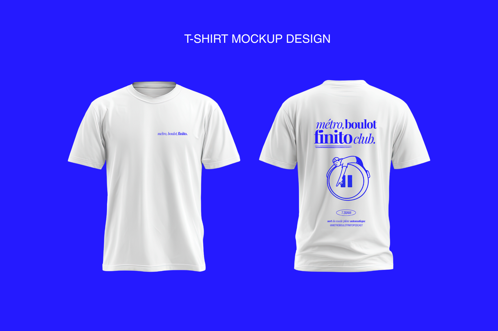 Design t-shirt Metro boulot finito